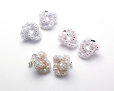 Interlocking Freshwater Pearls Post Earrings
