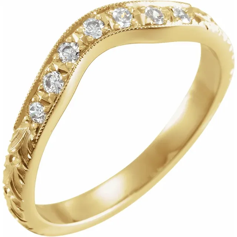 14K Gold Ring with Rose-Cut & Faceted Diamond