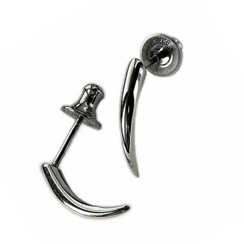 Oval Beaded Wire Post Hoops Earrings