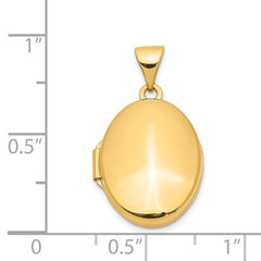 14k Gold Domed 24mm Oval Locket