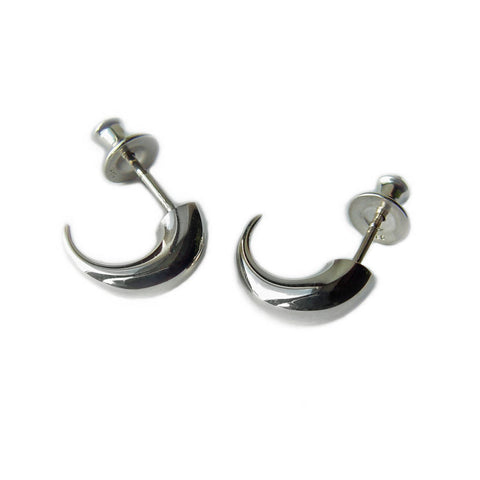 18k Gold Oxidized Acorn Cup Wrap Stud Earrings