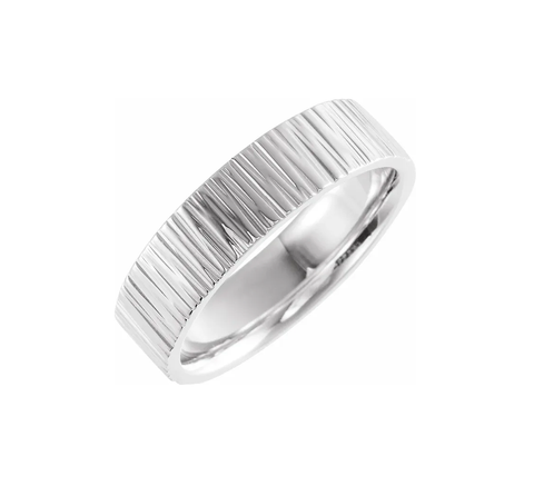 San Andreas Band 6mm Wide in Silver and 14k Gold Plating