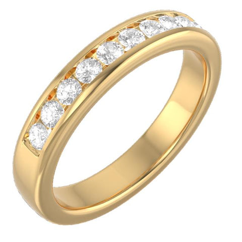 18K Gold Chevron Shape Diamond Ring Guard Wedding Band