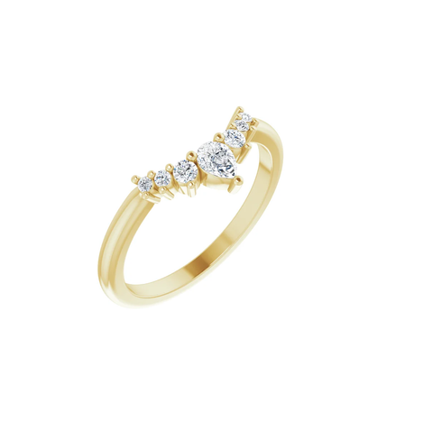 14K Gold 1/3 CTW Natural Diamond Tapered Ring