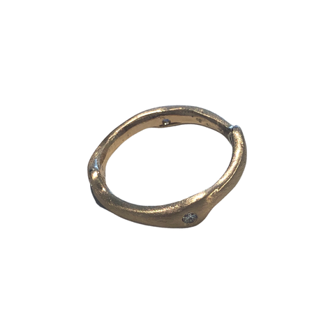 Apostolos 10 mm Wide Ring in Oxidized Silver and 18k Gold.
