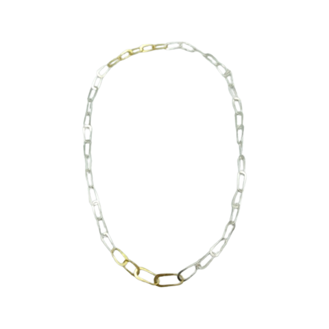 Gray Vario Clasp Silver Round Mesh Woven Chain 5 MM