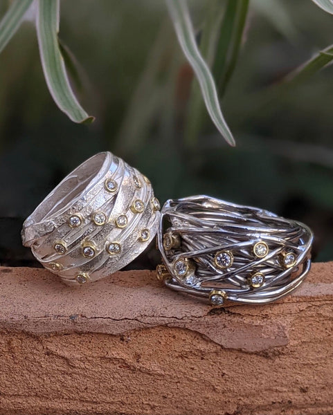 Designer Inspired Mesh Ring in 18kt Gold - Designer Style Rings - Designer  Style Jewelry