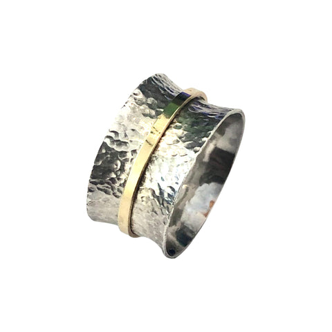 14k gold and steel ring "O" ring