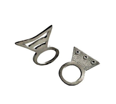 Diamond Paper Clip Hoop Earrings