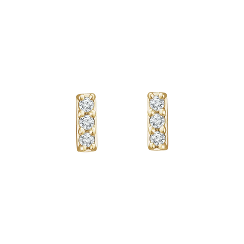 14K Gold 0.28 CTW Sky Blue Topaz Bezel-Set Earrings