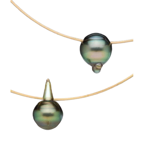 Medium Orbit Necklace with Baroque Pearl or Tahitian Pearl
