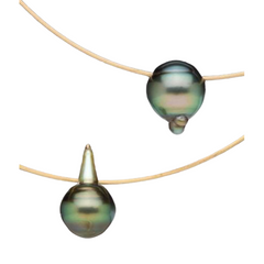 Tahitian Pearl on a Golden Cable Necklace
