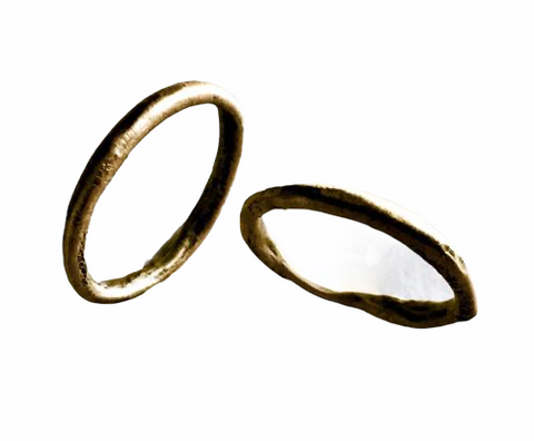 Silicone Gold Metallic 5.7mm Domed Band