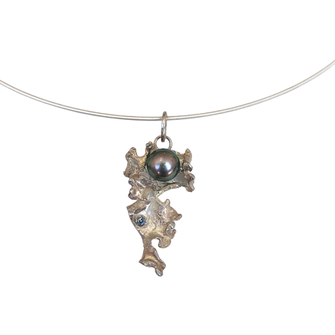 Tahitian Baroque Bi-Color Pearl Pendant
