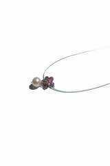 Flower Necklace with Amethyst