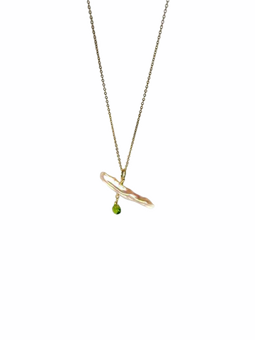 Peridot in 18k Gold Necklace
