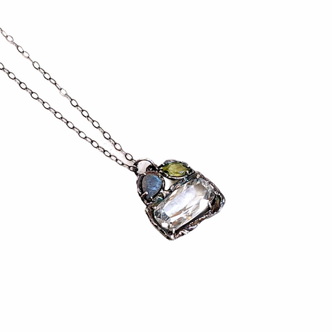 Comet Necklace with Peridot