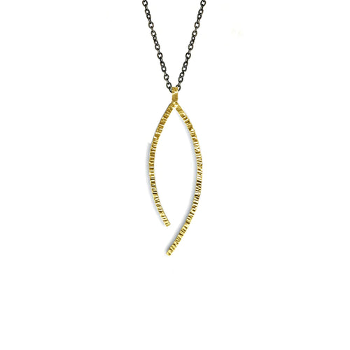 Gold Vermeil Wish Bone Necklace