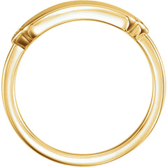 14K Gold .03 CTW Diamond 18x5 mm Rectangle Signet Ring