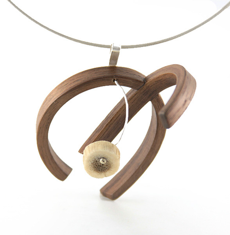 Linking Dichotomy: Arang Wood and Silver Link Necklace