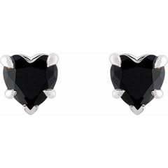 14K Gold Natural Onyx Stud Earrings