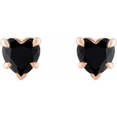 14K Gold Natural Onyx Stud Earrings