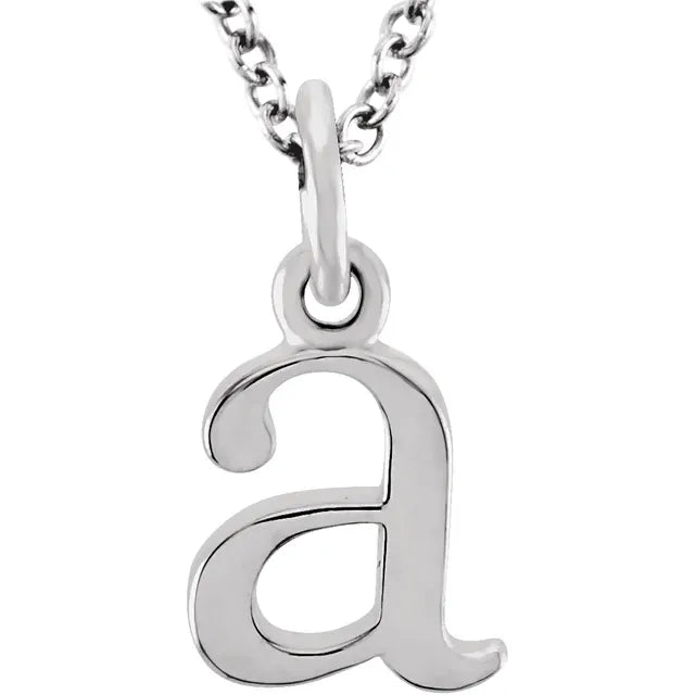 14K Gold Lowercase Initial Necklace