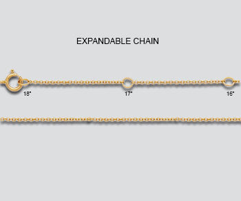 Gold Filled Adjustable Cable Chain 1.2mm 16, 17, & 18 inch