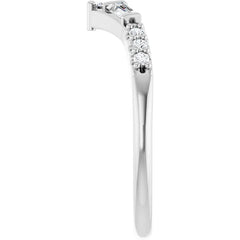 14K Gold 1/4 CTW Lab-Grown Diamond Contour Band | Lireille