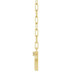 14K Gold Natural Diamond Arch Necklace