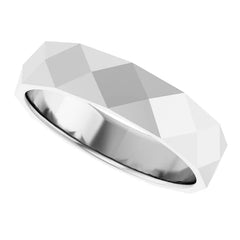 Sterling Silver 4.5 mm Diamond Pattern Band