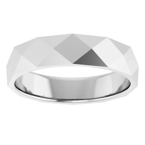 Sterling Silver 4.5 mm Diamond Pattern Band