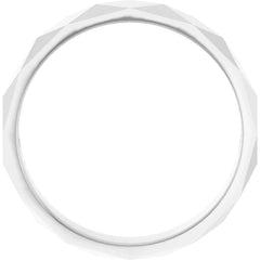 Sterling Silver 4.5 mm Diamond Pattern Band