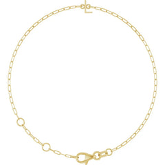 14K Gold Sans Serif Initial Bracelet