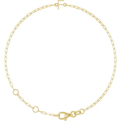 14K Gold Sans Serif Initial Bracelet