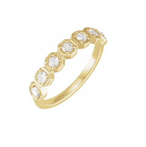Dylan Stackable Band with Diamonds