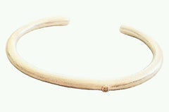 Micro Hammered Diamond Oxidized Cuff with 14K Yellow Gold Accent