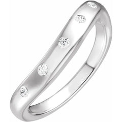 14K Yellow Gold Diamond Engagement Ring Band