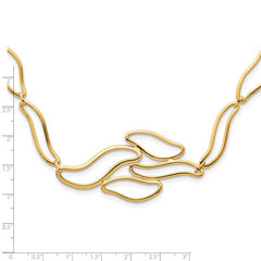 14K Gold Fancy Contemporary Negative Space Link Necklace