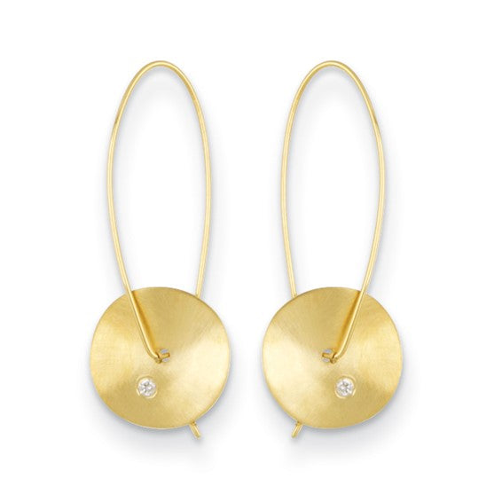 Earrings for Women,Gold Plated Earrings,Handmade Earrings,Diamond  Earrings,French Earrings,Fish Hook Earrings,Mom Gifts,14k Earrings