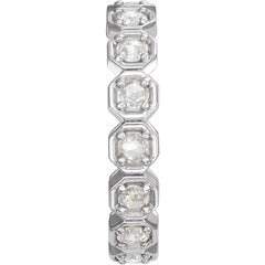 14K Yellow Gold Natural Rose-Cut Diamond Eternity Band