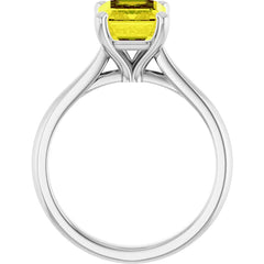 Designed to Show Your Centerpiece | 14K Gold Emerald-Cut Solitaire Engagement Ring Mounting (9x7mm / ~2.5 CT)