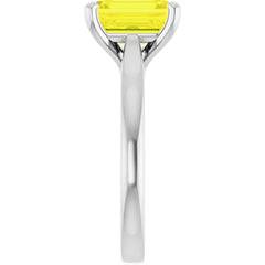 Designed to Show Your Centerpiece | 14K Gold Emerald-Cut Solitaire Engagement Ring Mounting (9x7mm / ~2.5 CT)