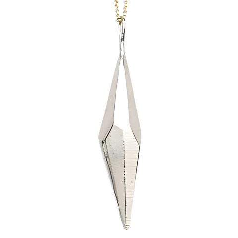 Raw Crystal Silver Pendant with Gold-filled Chain - Small