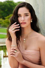 Diamond Scatter Artisan Ring in Yellow Gold