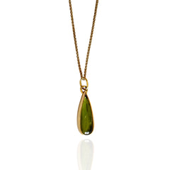Green Tourmaline Necklace in 18K & 14K Gold