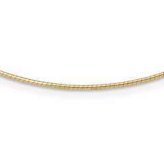14K Gold 1.2mm Detachable Clasp Omega Necklace