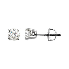 14K Gold 1/2 CTW Diamond Stud GH Color SI2-3 Clarity Threaded Post Earrings