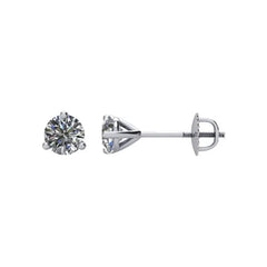 14K Gold 3/4 CTW Diamond Stud Cocktail Style Earrings GH Color I1 Clarity