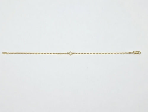 14K Yellow Gold 3/8 CT Natural Square Diamond Bracelet